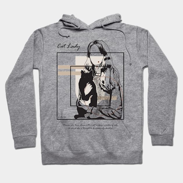 Cat Lady version 10 Hoodie by Frajtgorski